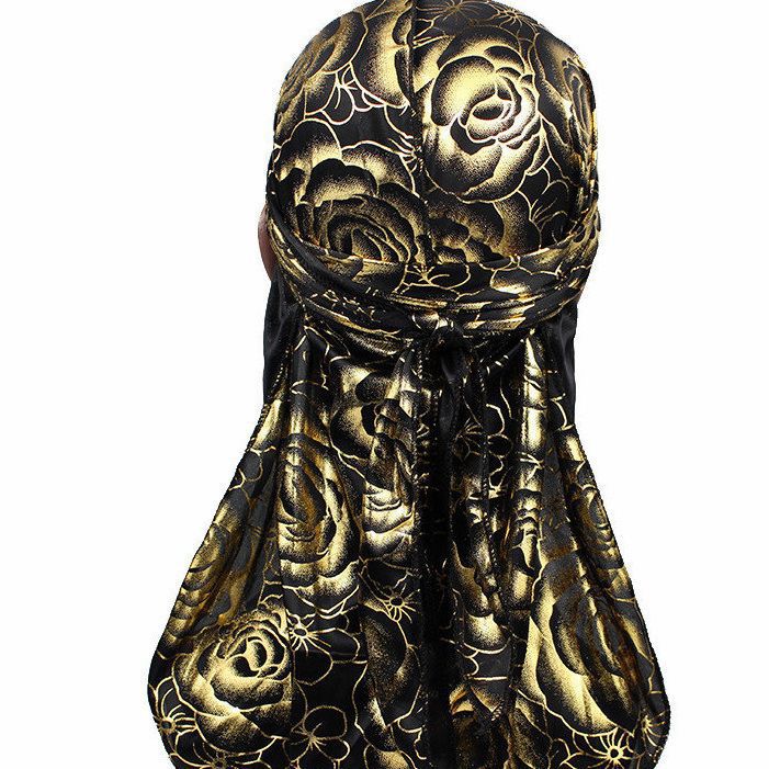 Tech Accessories For Men - Custom Men's Print Silky Durags Turban
