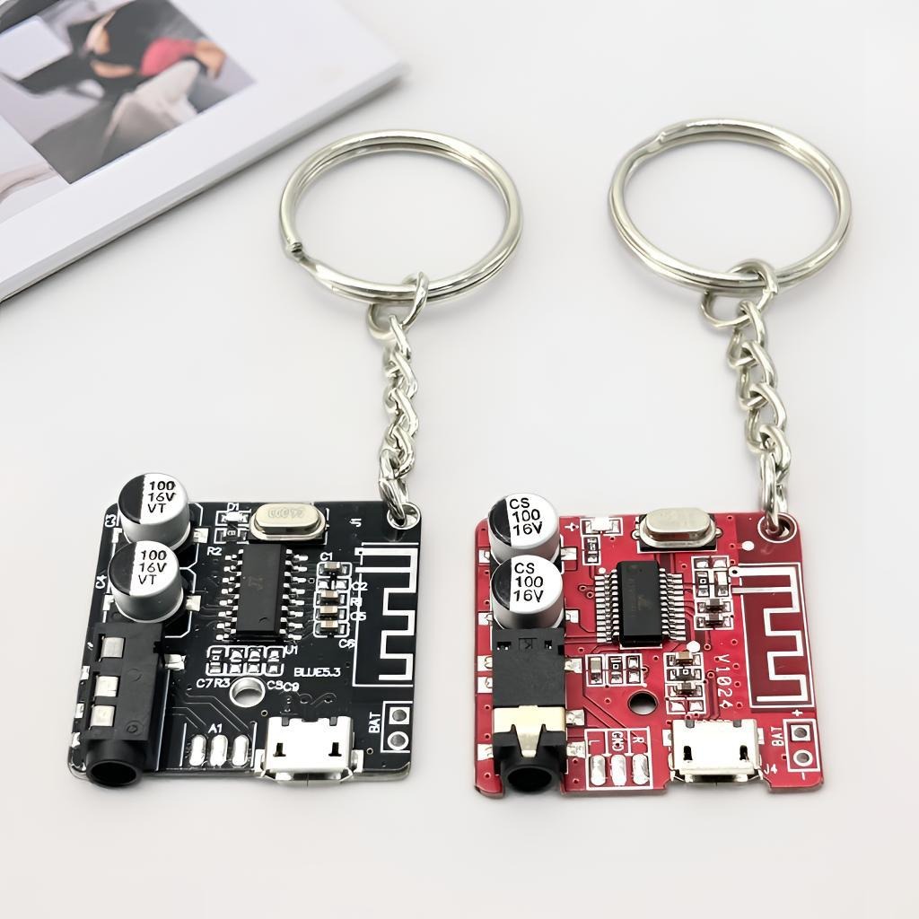 Tech Accessories Organizer Pouch - Cyberpunk Style Circuit Board Keychain Funny