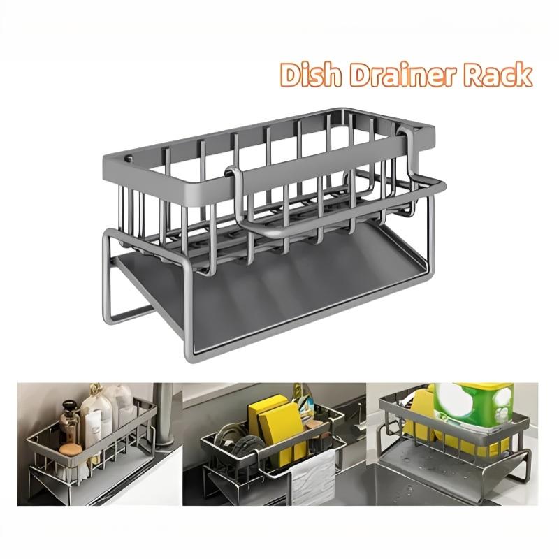 Sponge Drainer Rack With Towel - Tech Accessories Organizer ulasan dan harga