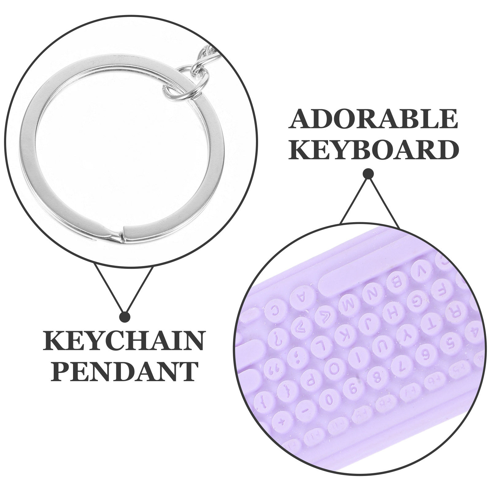Mini Keyboard Mouse Keychain C - Tech Girl Accessories ulasan dan harga