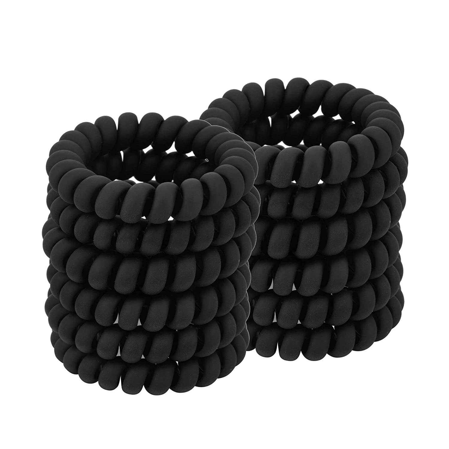 Black Spiral Hair Ties Matte E - Tech Accessories For Men ulasan dan harga