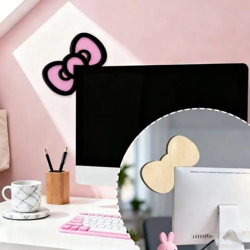 New 1/2Pcs Wooden Bowknot PC A - Tech Desktop Accessories ulasan dan harga