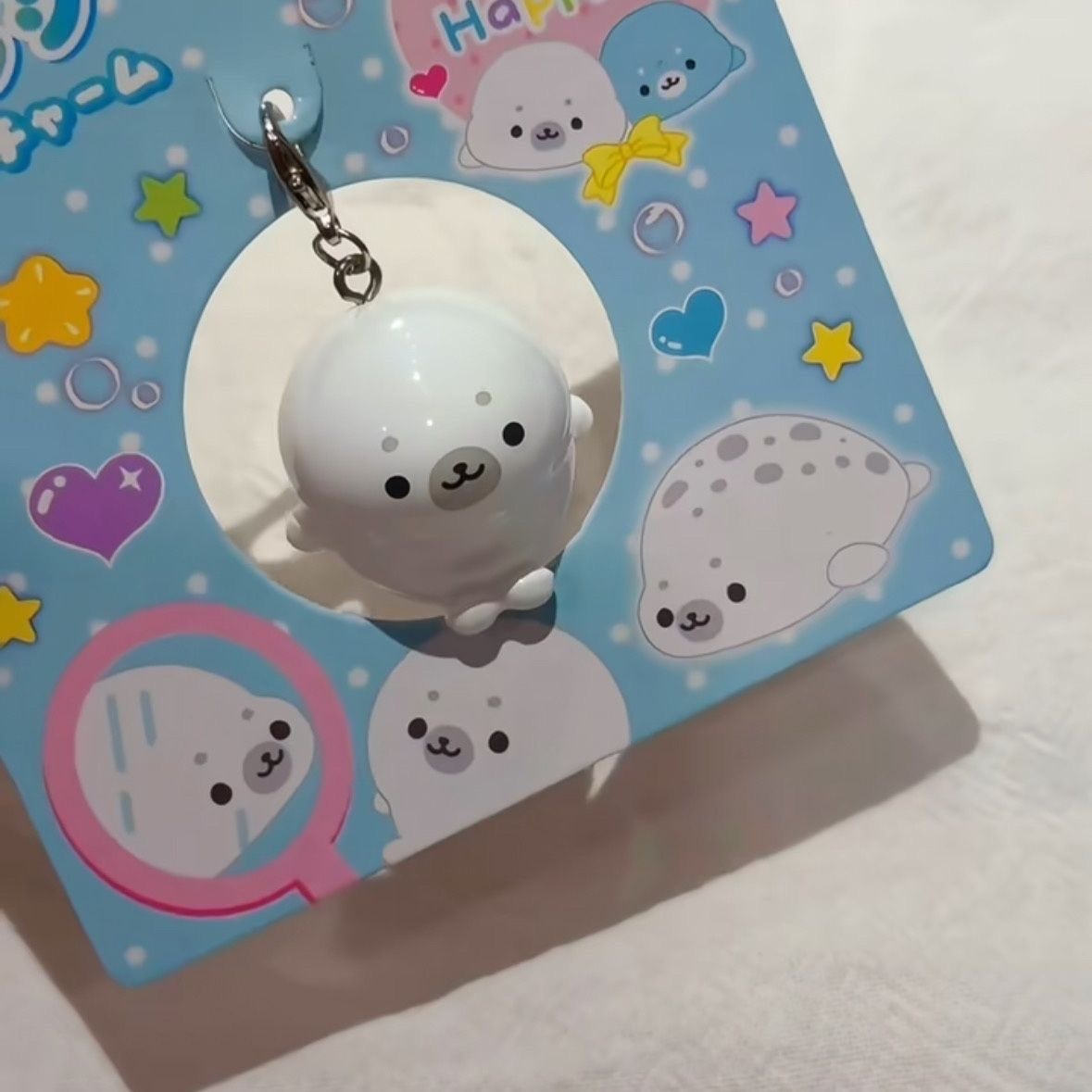 INS Cute 3D Seal Keychain Soli - Tech Girl Accessories ulasan dan harga