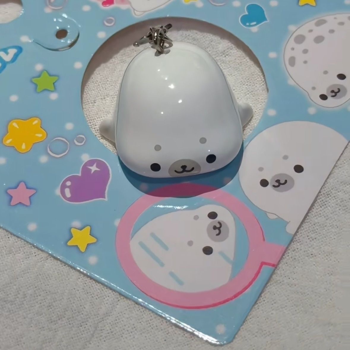 INS Cute 3D Seal Keychain Soli - Tech Girl Accessories ulasan dan harga