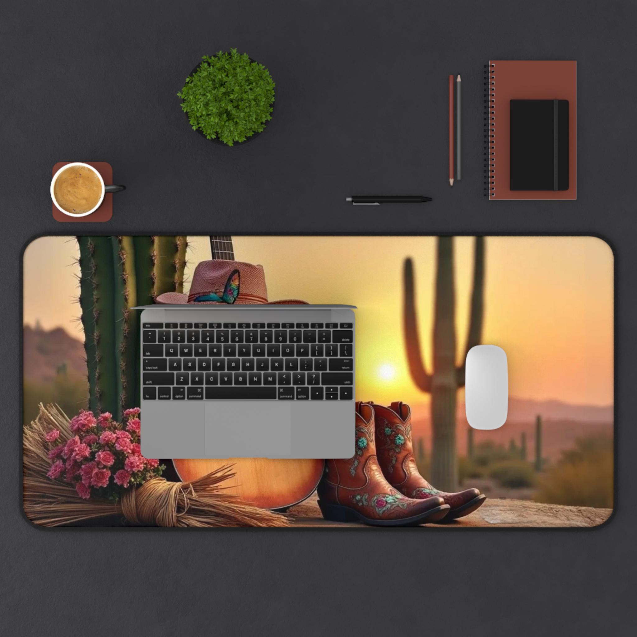 Desert Guitar Mouse Pad, Cactu - Tech Girl Accessories ulasan dan harga