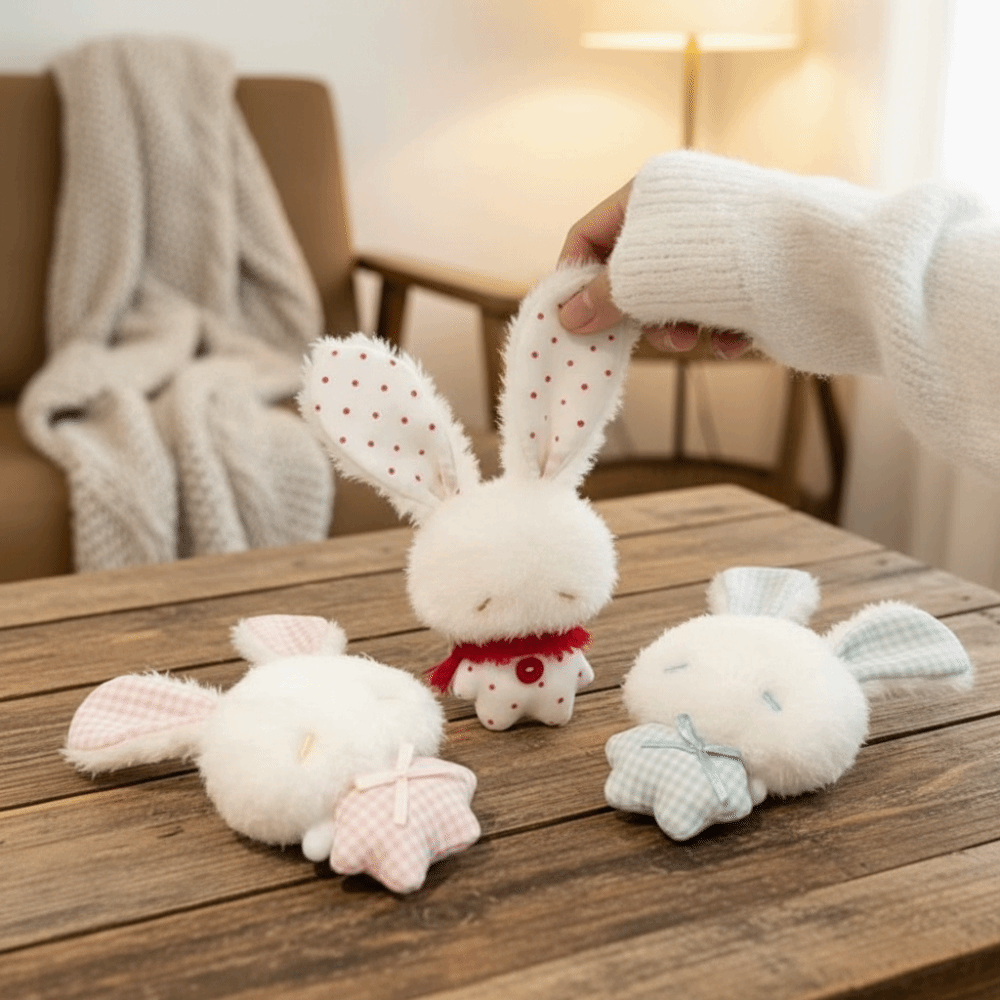 Cartoon Soft Stuffed Bunny Key - Tech Girl Accessories ulasan dan harga