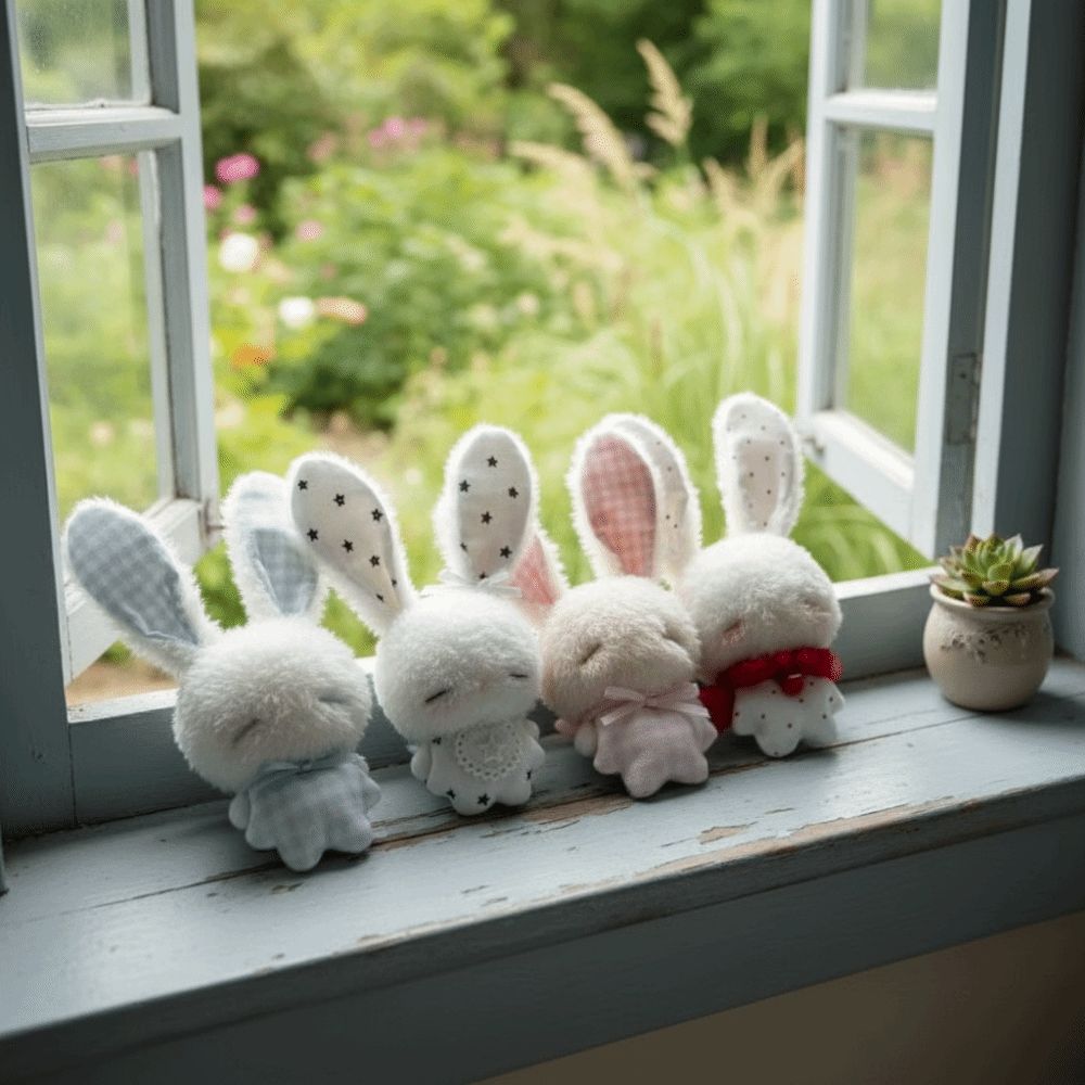 Cartoon Soft Stuffed Bunny Key - Tech Girl Accessories ulasan dan harga
