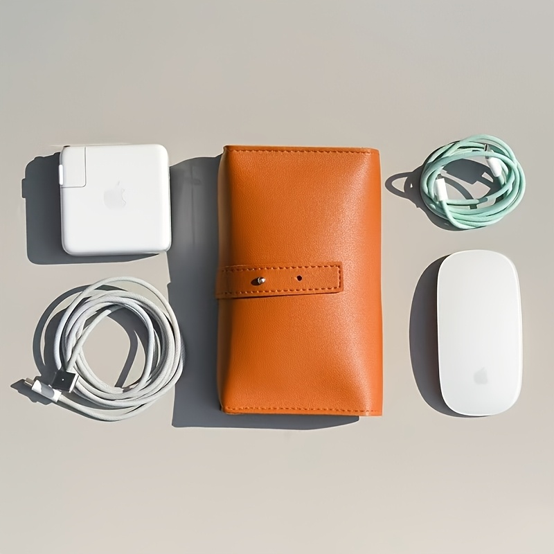 1pc Leather Tech Organizer Pou - Tech Accessories Organizer Pouch ulasan dan harga