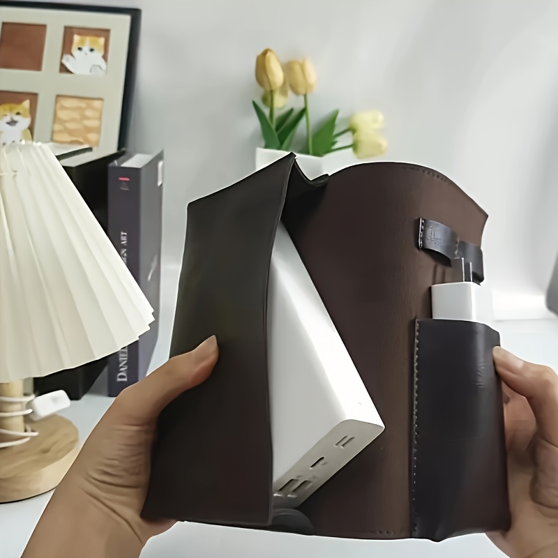1pc Leather Tech Organizer Pou - Tech Accessories Organizer Pouch ulasan dan harga