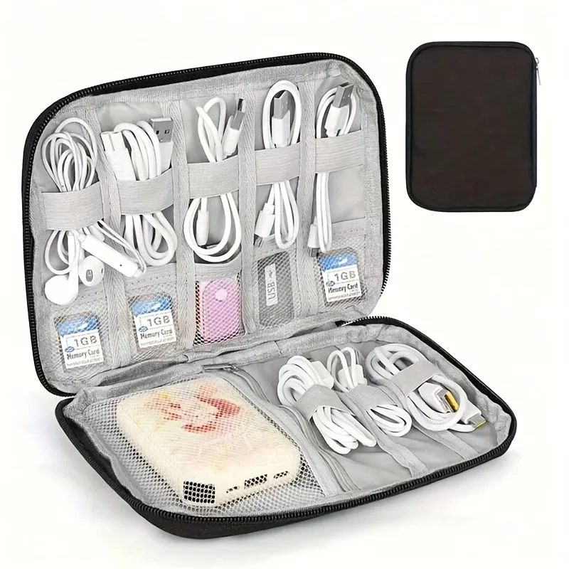 1 Pack Portable Electronic Acc - Tech Accessories Organizer Pouch ulasan dan harga