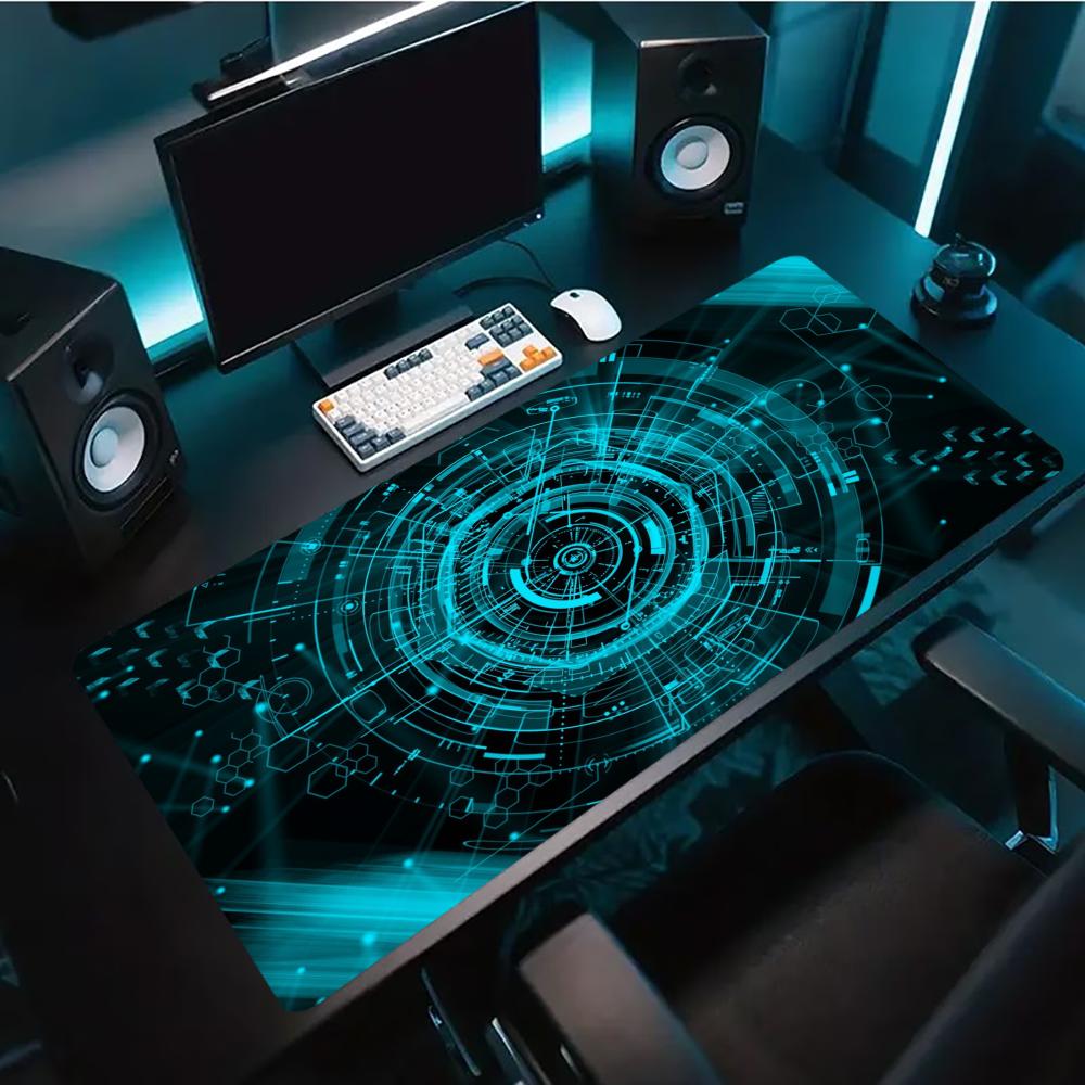 Blue Tech Circuit Cyber Patter - Tech Accessories For Home Office ulasan dan harga