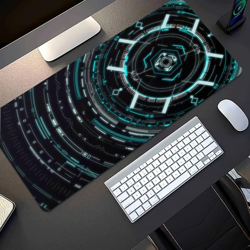Blue Tech Circuit Cyber Patter - Tech Accessories For Home Office ulasan dan harga