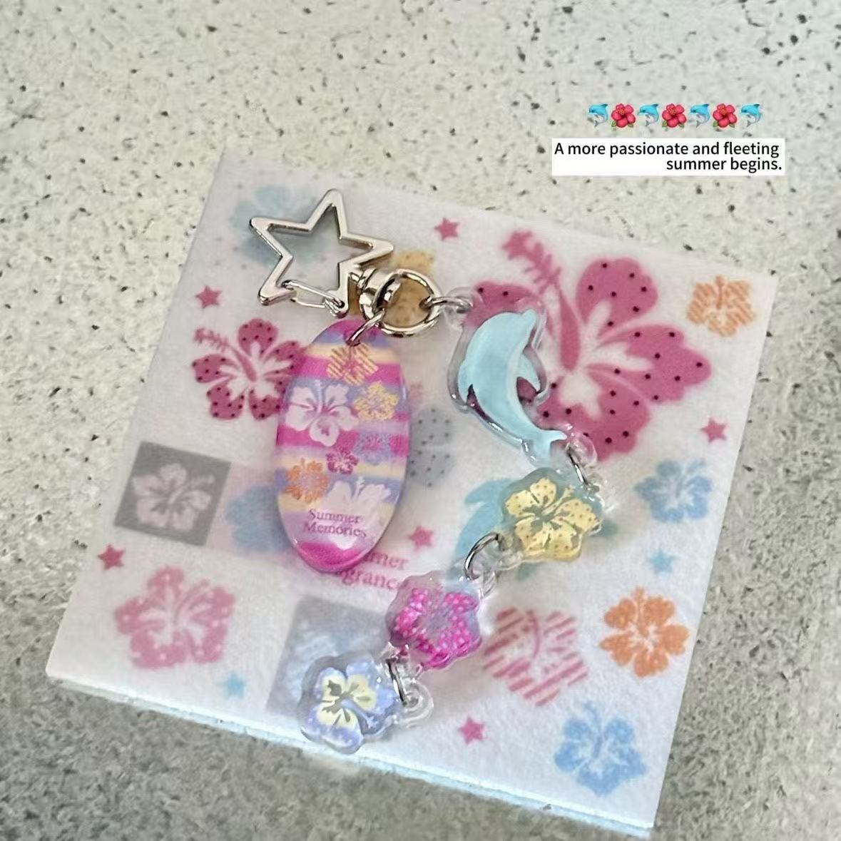 Summer Hawaiian Dolphin Hibisc - Tech Girl Accessories ulasan dan harga