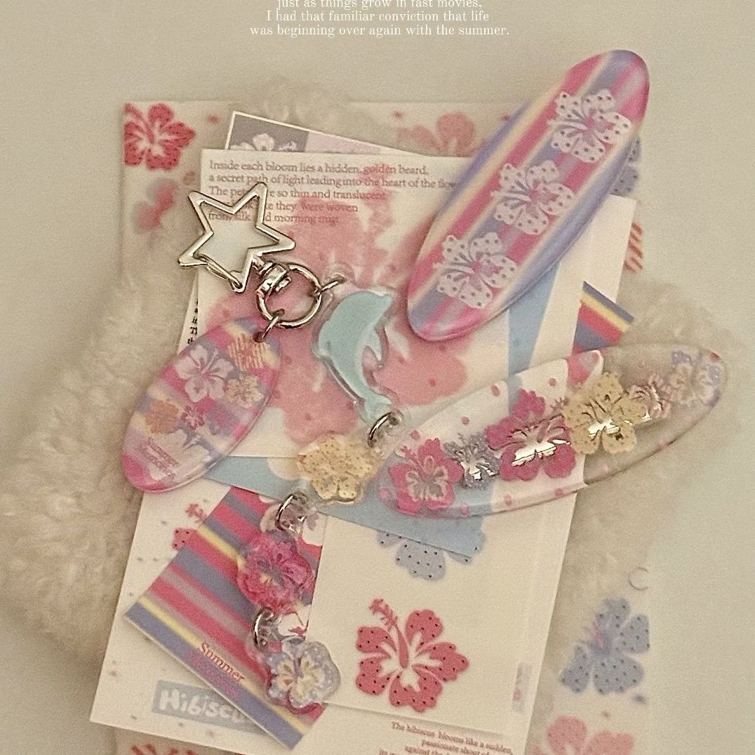 Summer Hawaiian Dolphin Hibisc - Tech Girl Accessories ulasan dan harga